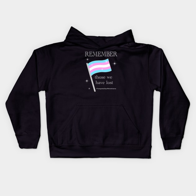 Trans Day of Remembrance Kids Hoodie by Helena Morpho 